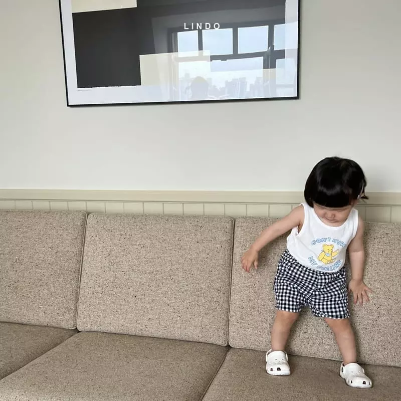 Lindo - Korean Children Fashion - #discoveringself - Bear Sleeveless Top Bottom Set - 3