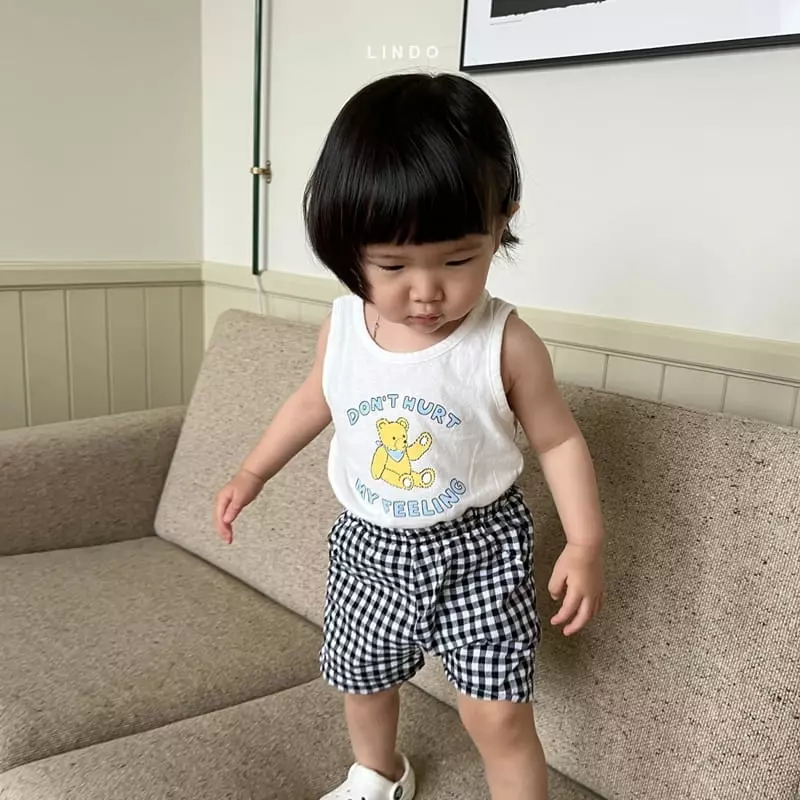 Lindo - Korean Children Fashion - #discoveringself - Bear Sleeveless Top Bottom Set - 4