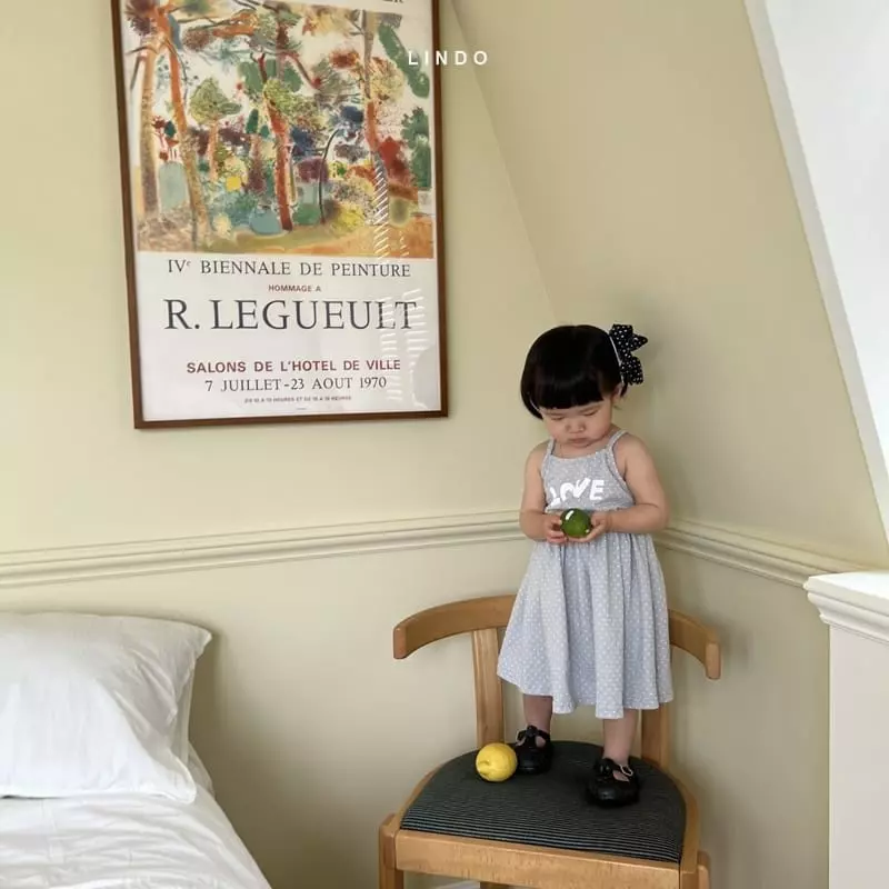 Lindo - Korean Children Fashion - #fashionkids - Love Sleeveless One-piece - 4