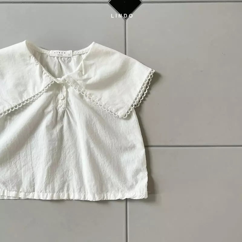 Lindo - Korean Children Fashion - #kidsshorts - Big Collar Blouse - 4