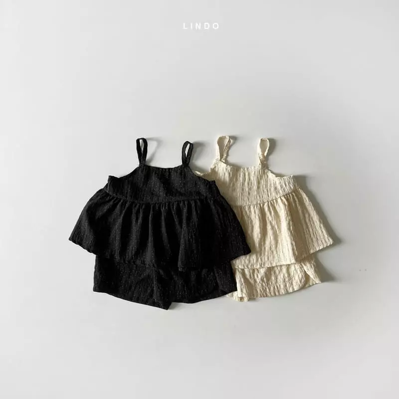 Lindo - Korean Children Fashion - #kidzfashiontrend - Vanilla Bean Dot Top Bottom Set