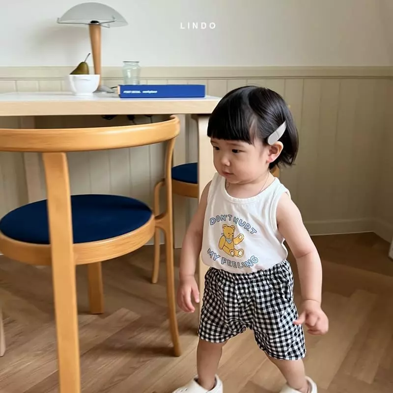 Lindo - Korean Children Fashion - #littlefashionista - Bear Sleeveless Top Bottom Set - 9