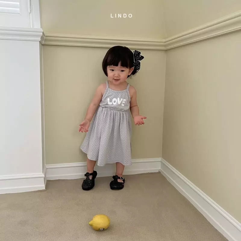 Lindo - Korean Children Fashion - #littlefashionista - Love Sleeveless One-piece - 8