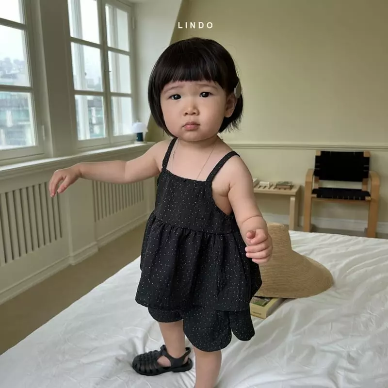 Lindo - Korean Children Fashion - #minifashionista - Vanilla Bean Dot Top Bottom Set - 5