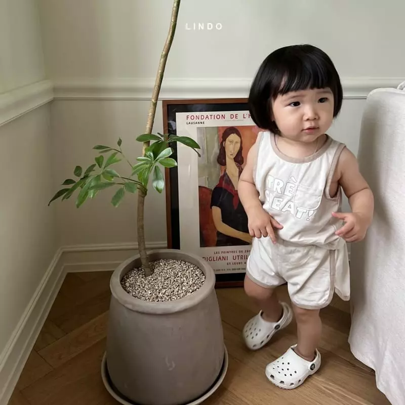 Lindo - Korean Children Fashion - #magicofchildhood - Mini Pocket Piping Top Bottom Set - 4