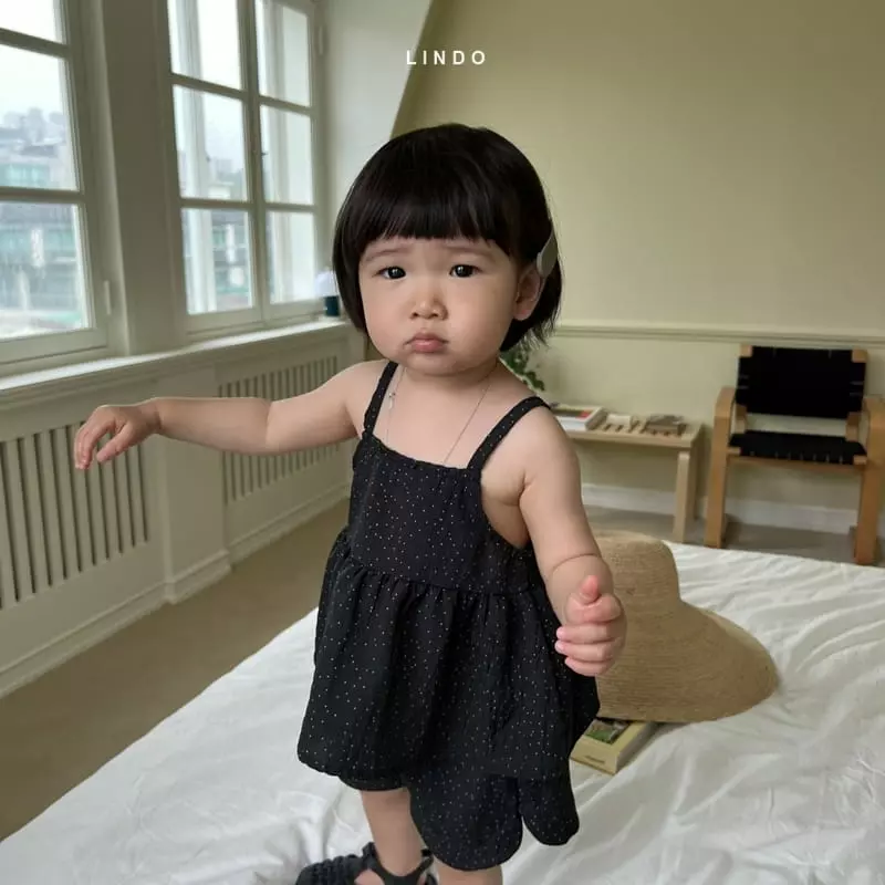 Lindo - Korean Children Fashion - #prettylittlegirls - Vanilla Bean Dot Top Bottom Set - 6