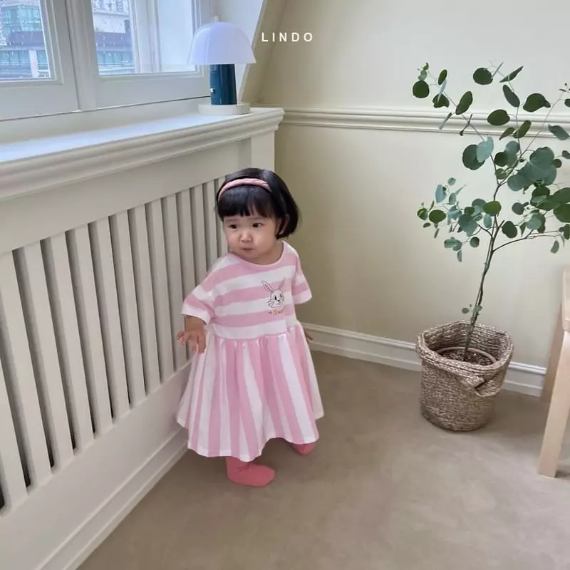 Lindo - Korean Children Fashion - #todddlerfashion - Barnie Barnie One-piece - 11