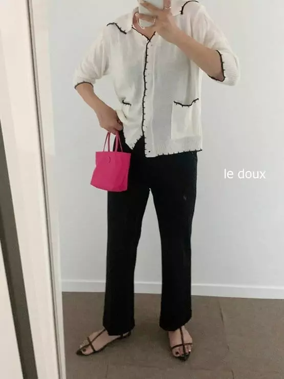 Melon Switch - Korean Women Fashion - #momslook - Mom Leg Pants - 4