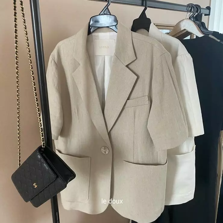 Melon Switch - Korean Women Fashion - #momslook - Mom One Button Jacket
