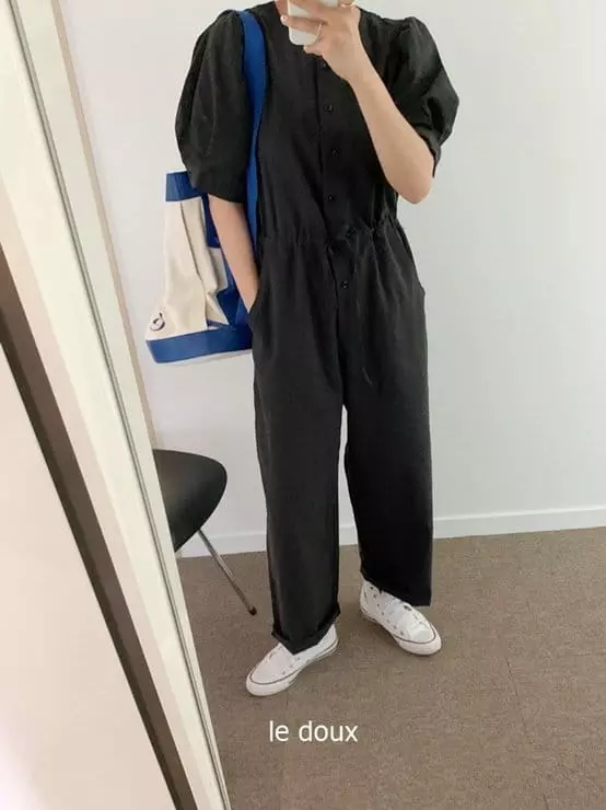 Melon Switch - Korean Women Fashion - #pursuepretty - Mom Yuri Jumpsuit - 5