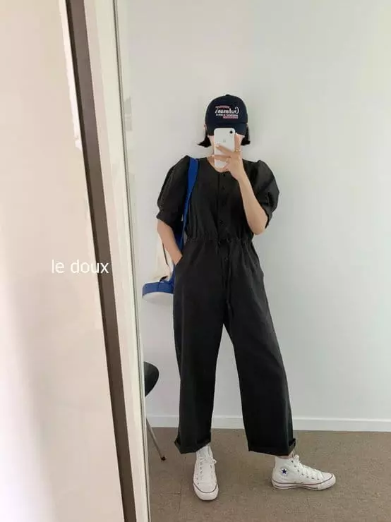 Melon Switch - Korean Women Fashion - #restrostyle - Mom Yuri Jumpsuit - 6