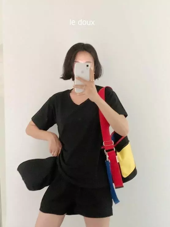 Melon Switch - Korean Women Fashion - #vintagekidsstyle - Mom Need U Neck Tee - 8