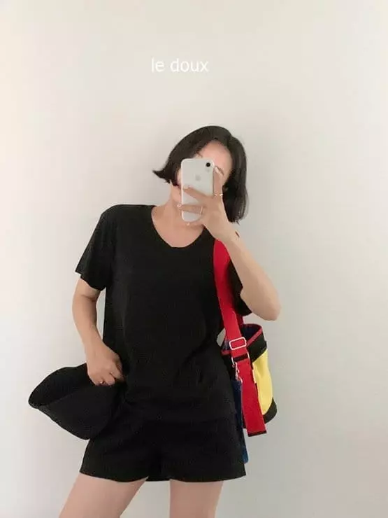 Melon Switch - Korean Women Fashion - #womensfashion - Mom Need U Neck Tee - 6
