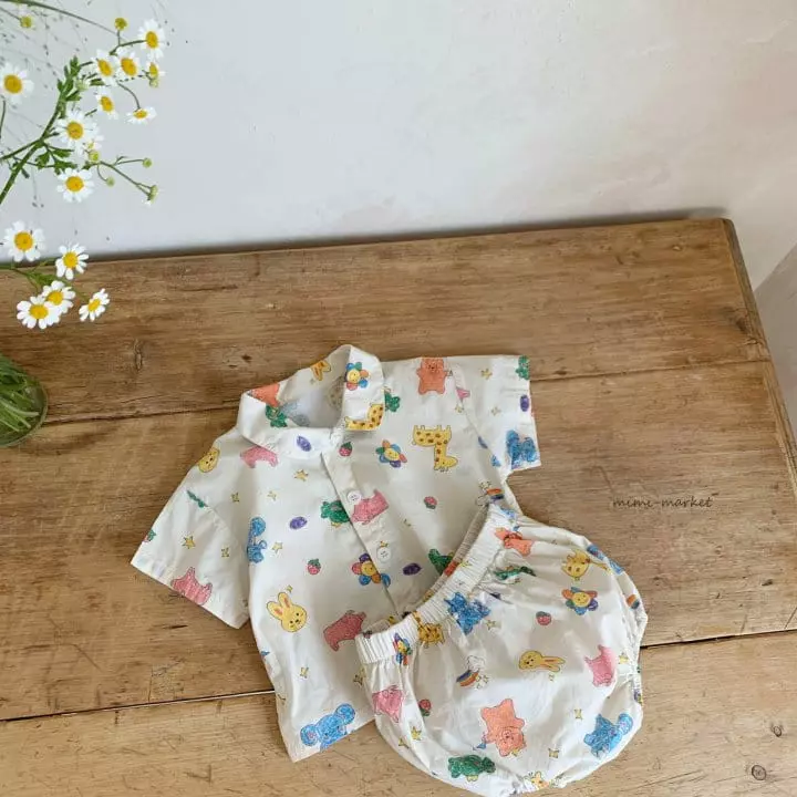 Mimi Market - Korean Baby Fashion - #babyfashion - Jue Jue Top Bottom Set - 2