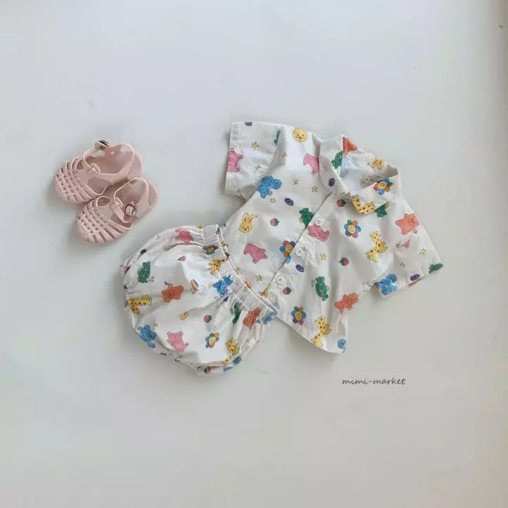 Mimi Market - Korean Baby Fashion - #babyfever - Jue Jue Top Bottom Set - 3