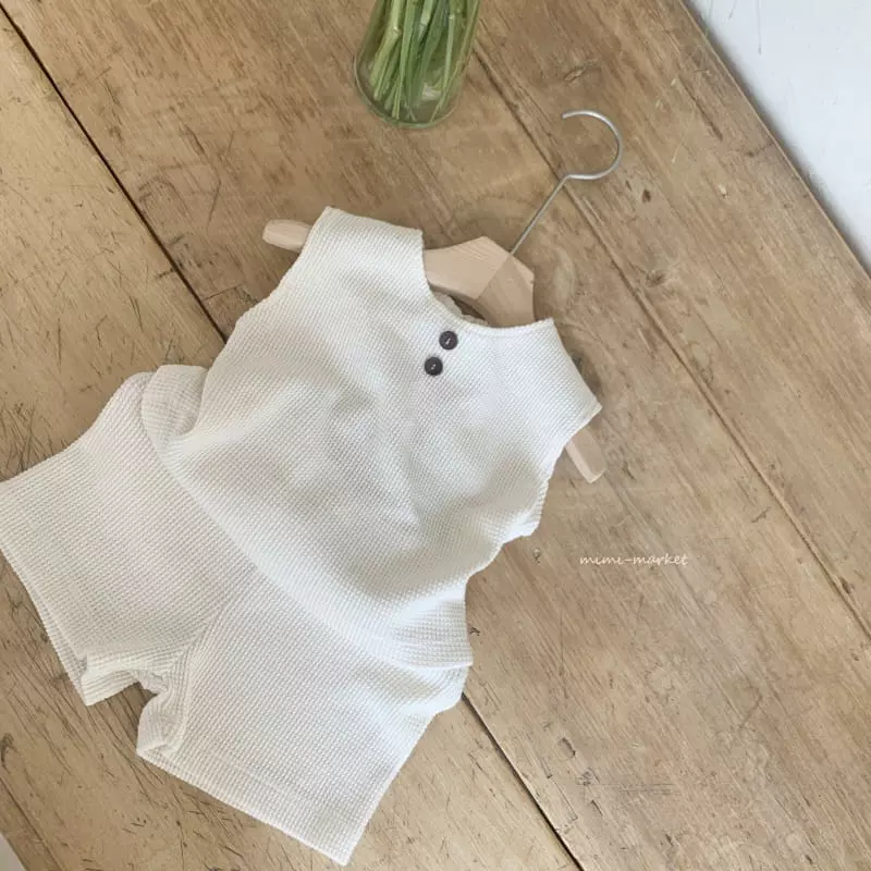 Mimi Market - Korean Baby Fashion - #babyoninstagram - Cream Top Bottom Set - 9