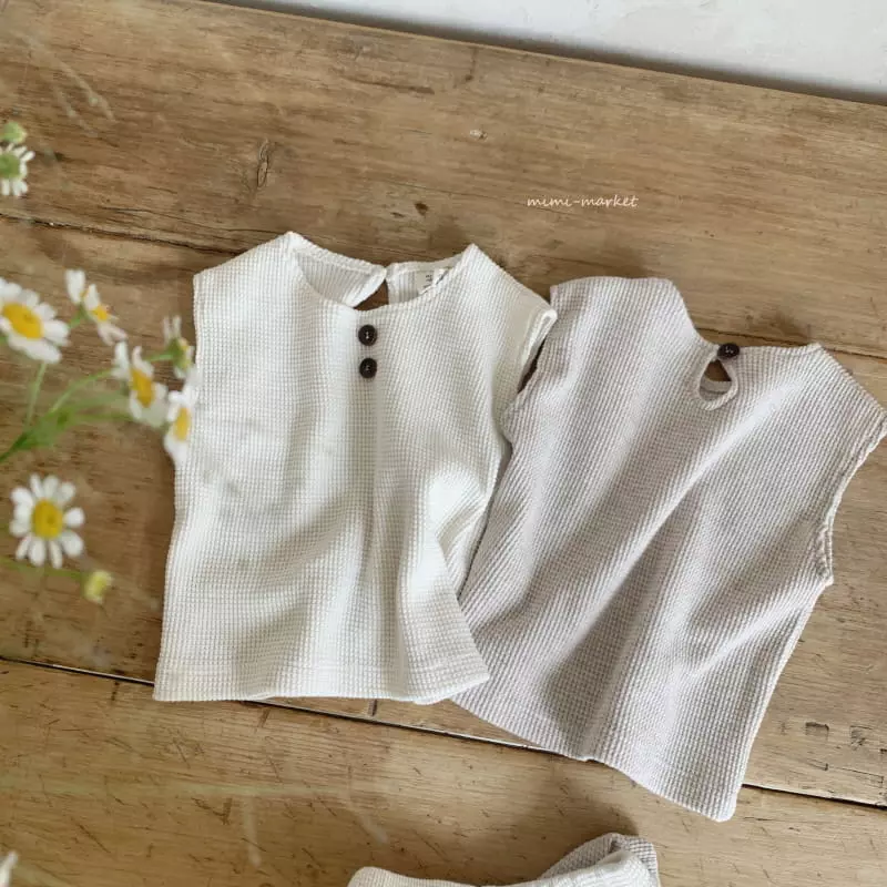 Mimi Market - Korean Baby Fashion - #babyootd - Cream Top Bottom Set - 10