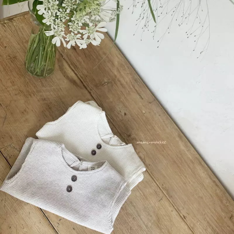 Mimi Market - Korean Baby Fashion - #babyoutfit - Cream Top Bottom Set - 11