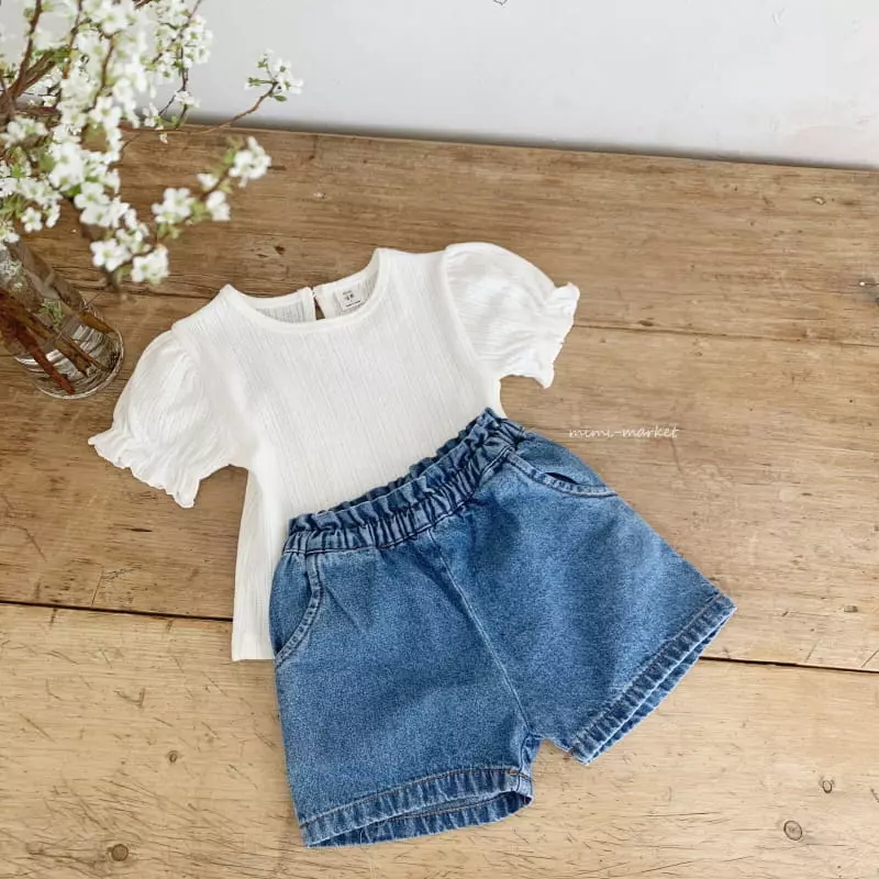 Mimi Market - Korean Baby Fashion - #onlinebabyboutique - Denim Shorts - 2