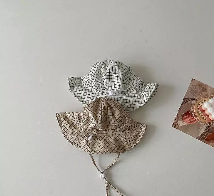 Miso - Korean Baby Fashion - #babyfashion - Check Bucket Hat