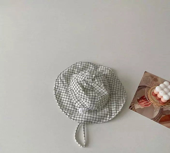 Miso - Korean Baby Fashion - #babyfever - Check Bucket Hat - 2