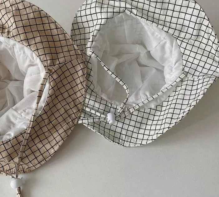 Miso - Korean Baby Fashion - #babygirlfashion - Check Bucket Hat - 3