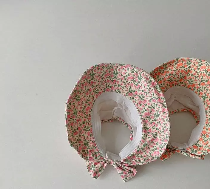 Miso - Korean Baby Fashion - #babyoutfit - Small Flower Sun Cap - 6