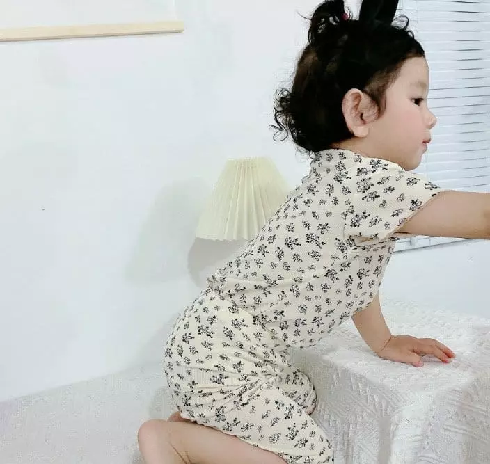 Miso - Korean Children Fashion - #childofig - Small Flower Easywear - 7