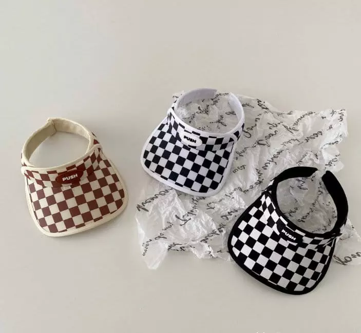 Miso - Korean Children Fashion - #kidsshorts - Push Check Sun Cap