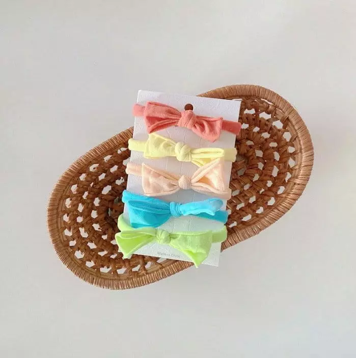 Miso - Korean Children Fashion - #kidsstore - Ribbon Hairring Set - 2