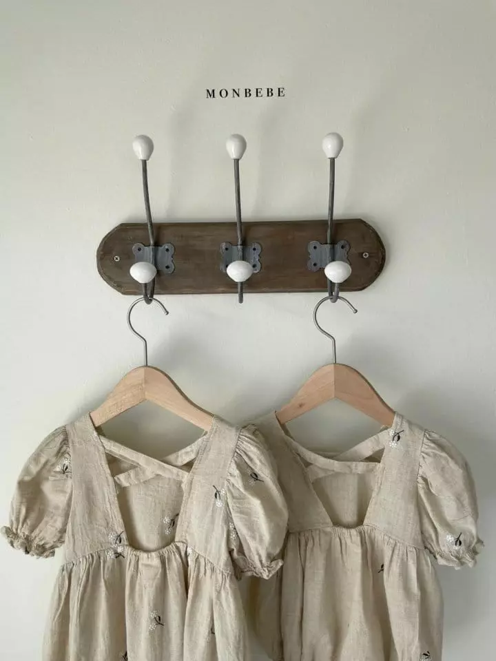 Monbebe - Korean Baby Fashion - #babyboutiqueclothing - French Embroidery Bodysuit - 4
