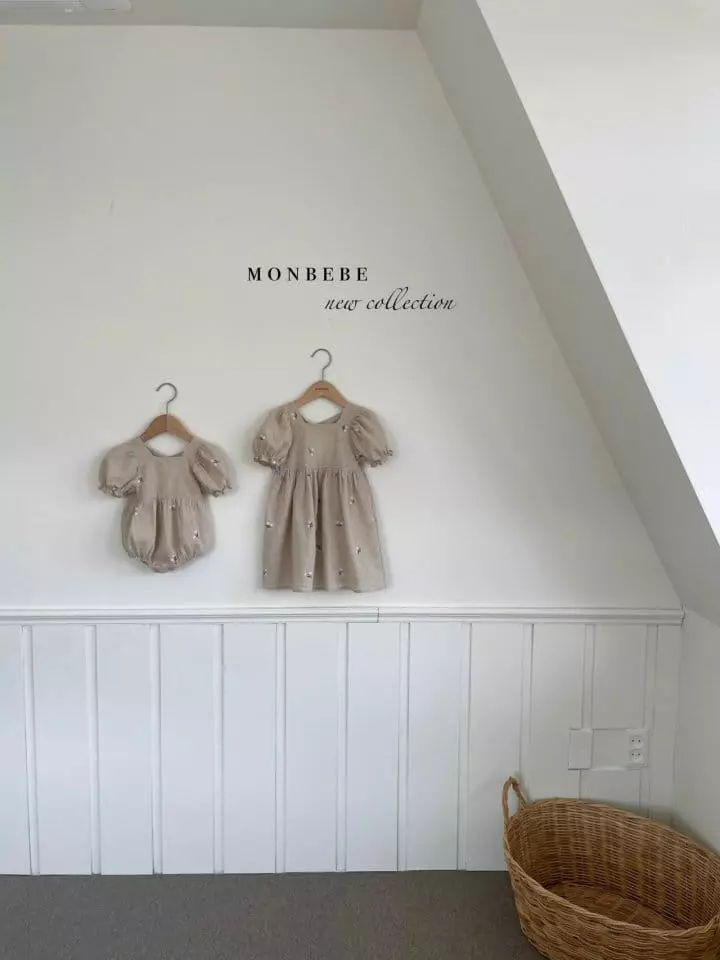 Monbebe - Korean Baby Fashion - #babylifestyle - French Embroidery Bodysuit - 8