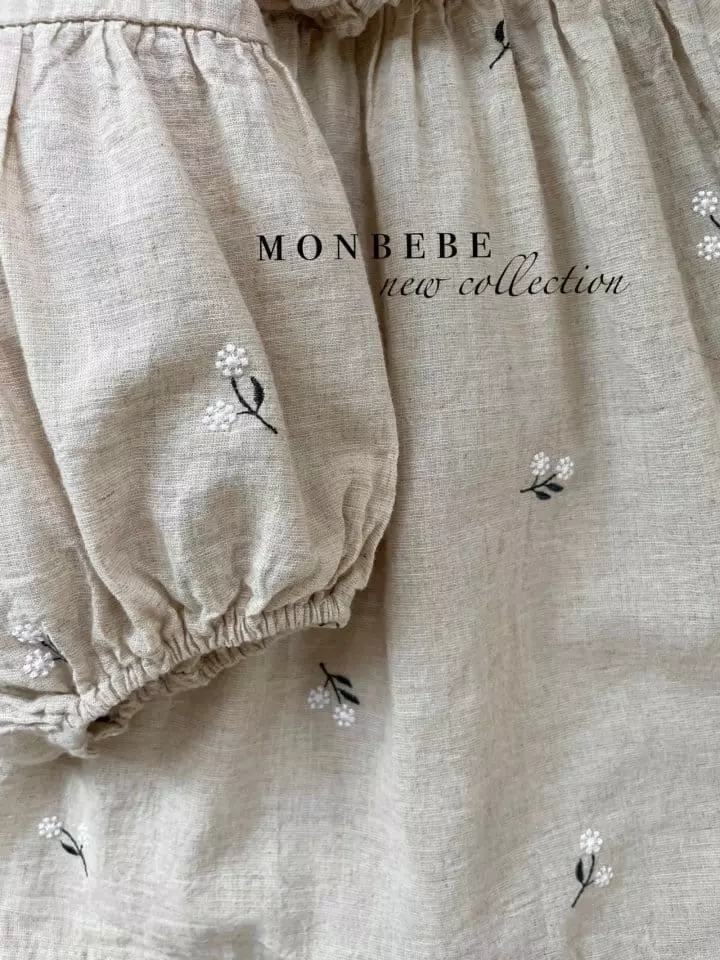 Monbebe - Korean Baby Fashion - #babyootd - French Embroidery Bodysuit - 10