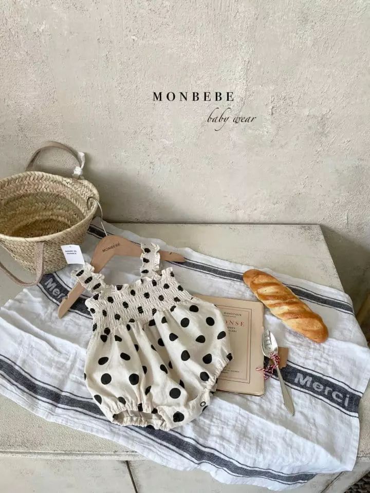 Monbebe - Korean Baby Fashion - #babywear - French Dot Bodysuit - 2