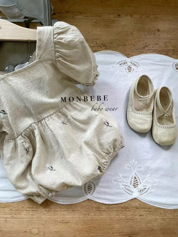 Monbebe - Korean Baby Fashion - #smilingbaby - French Embroidery Bodysuit