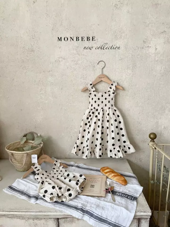 Monbebe - Korean Children Fashion - #minifashionista - French Dot One-piece - 3