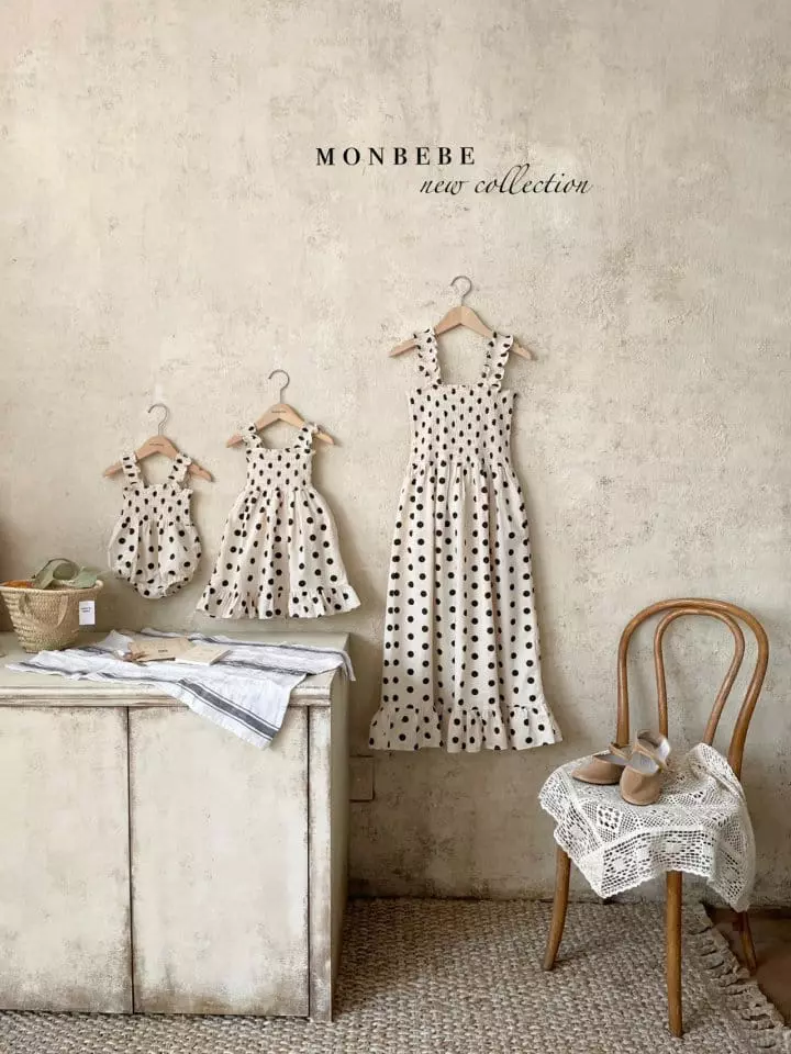Monbebe - Korean Children Fashion - #minifashionista - French Dot One-piece - 4