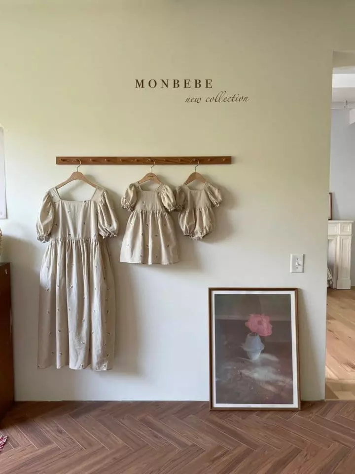 Monbebe - Korean Women Fashion - #momslook - Mom French Embroidery One-piece - 9