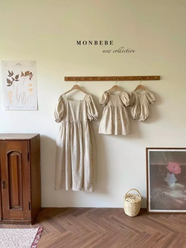 Monbebe - Korean Women Fashion - #womensfashion - Mom French Embroidery One-piece - 10