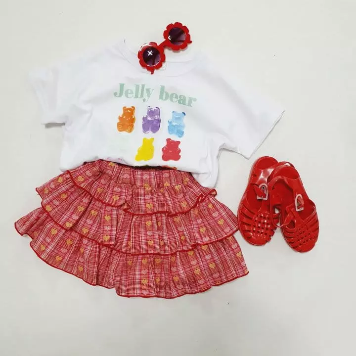 Mong Kok - Korean Children Fashion - #Kfashion4kids - Heart Cancan Skirt Leggings