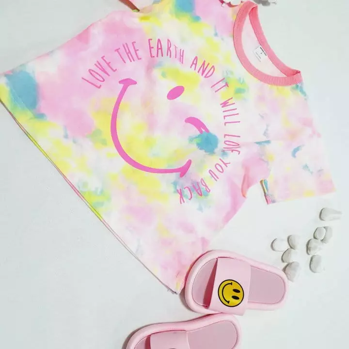 Mong Kok - Korean Children Fashion - #stylishchildhood - Water Paint Smile Tee - 4
