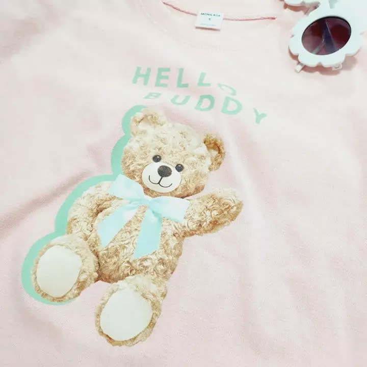 Mong Kok - Korean Children Fashion - #childofig - Hello Bear Tee - 5
