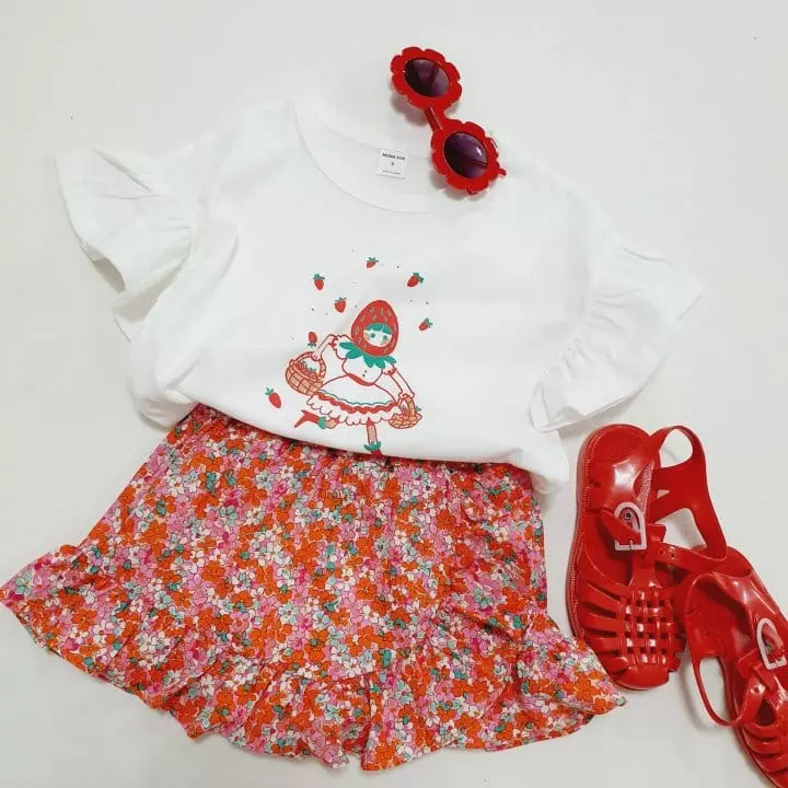 Mong Kok - Korean Children Fashion - #designkidswear - Small Flower Skirt Leggings