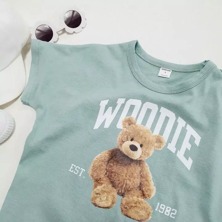 Mong Kok - Korean Children Fashion - #discoveringself - Woodie Bear Tee - 3