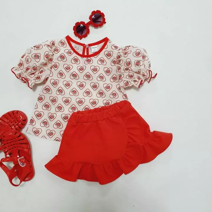 Mong Kok - Korean Children Fashion - #kidsstore - Heart Flower Blouse