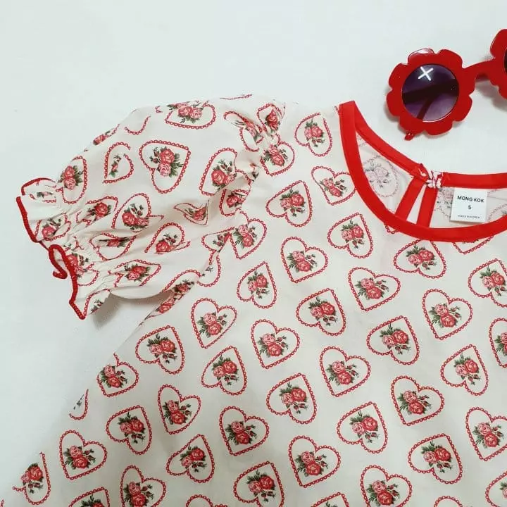 Mong Kok - Korean Children Fashion - #kidzfashiontrend - Heart Flower Blouse - 2