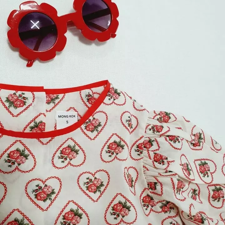 Mong Kok - Korean Children Fashion - #littlefashionista - Heart Smile One-piece - 3