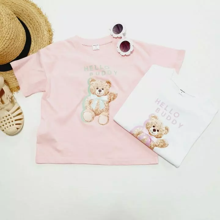 Mong Kok - Korean Children Fashion - #littlefashionista - Hello Bear Tee