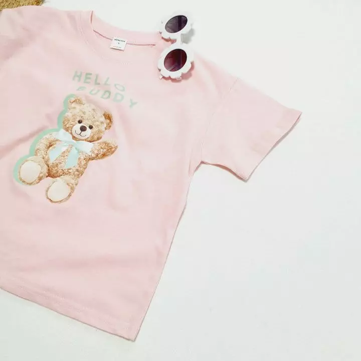 Mong Kok - Korean Children Fashion - #minifashionista - Hello Bear Tee - 3