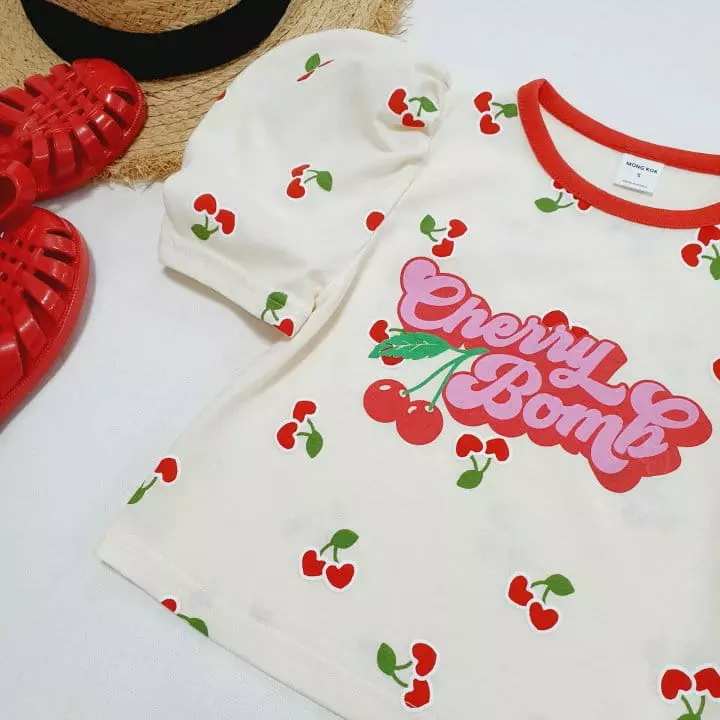 Mong Kok - Korean Children Fashion - #stylishchildhood - Mini Cherry Tee - 2